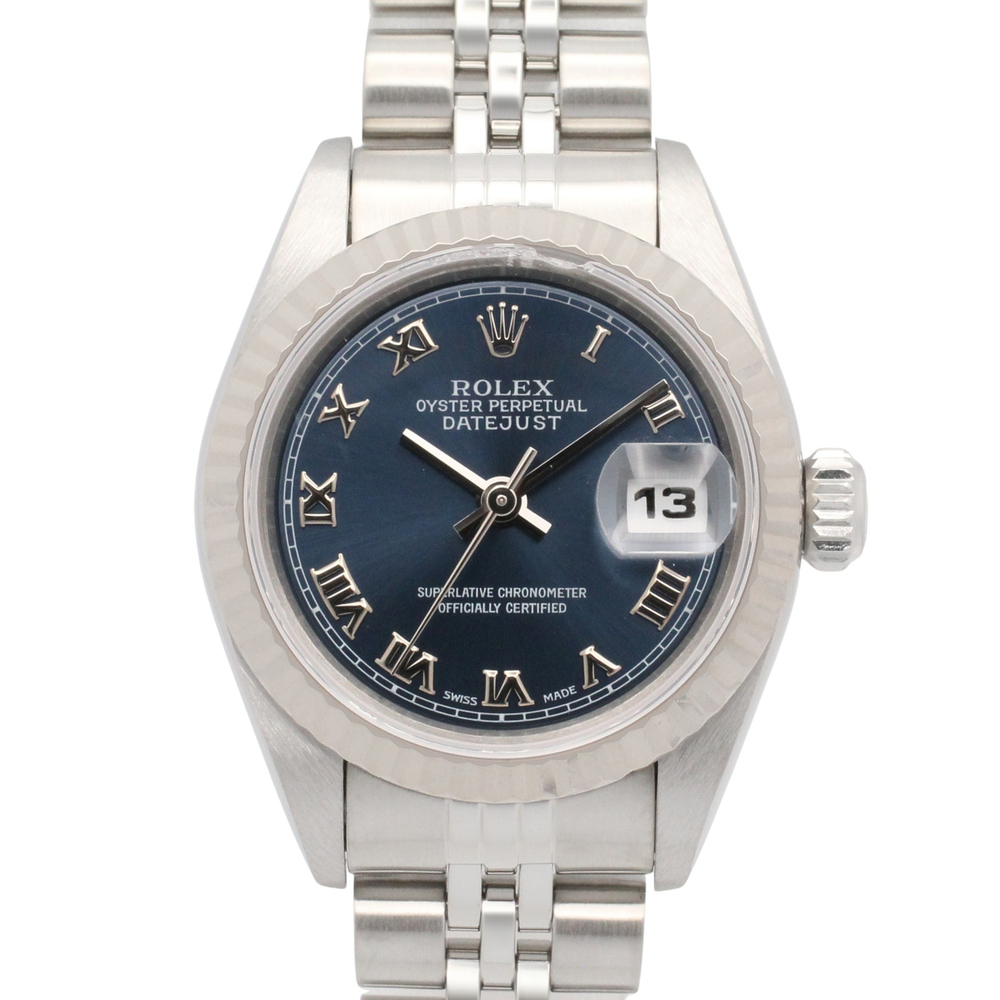 Rolex Datejust T-series watch, 18K white gold (WG) stainless steel, ladies', ...
